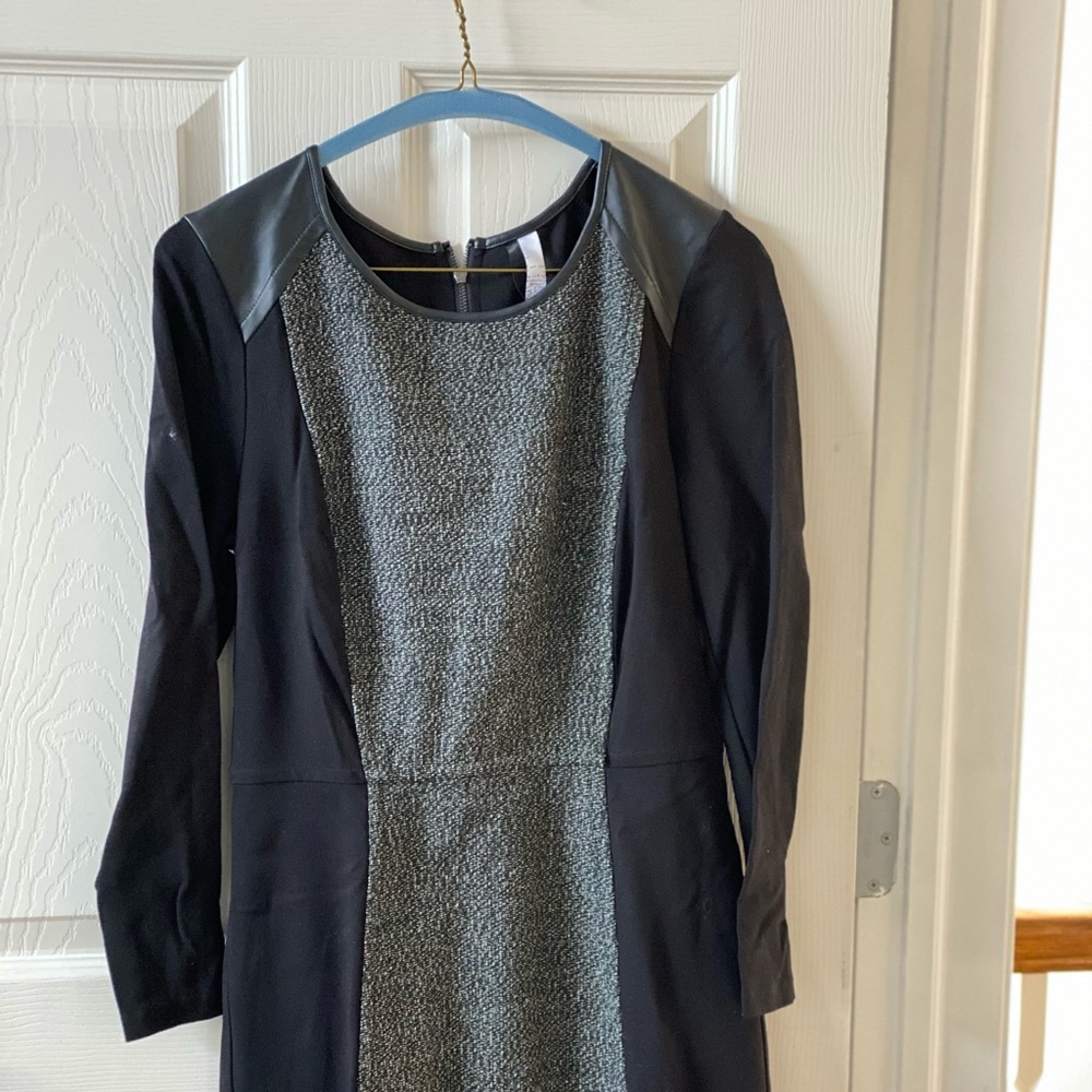 Kenzie Faux Leather trimmed Dress